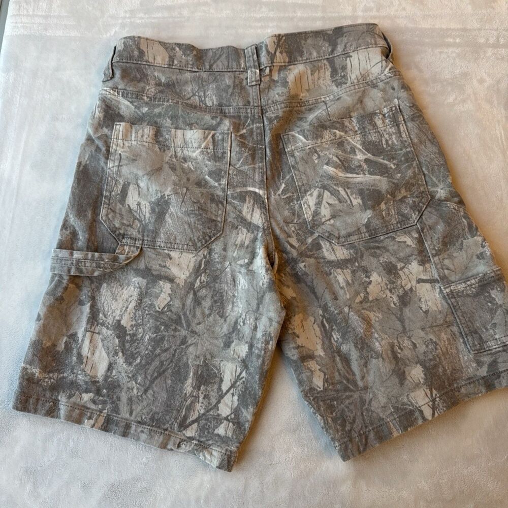 Hollister Baggy Jean Shorts Mens W31 Camo Carpenter Utility Y2K Skater